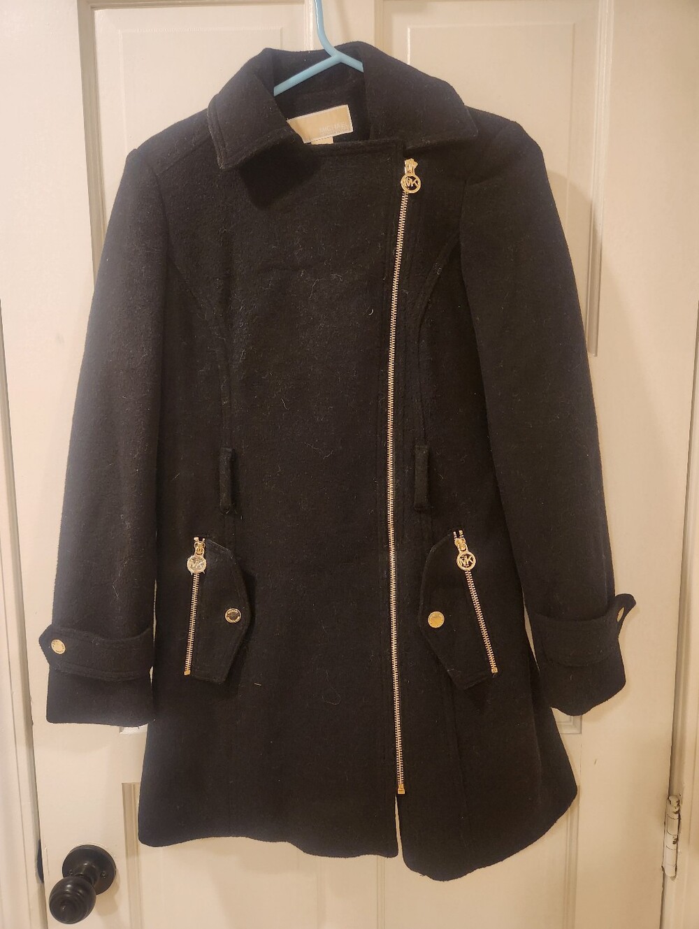 Michael Kors | Moto Wool-Blend Pea Coat